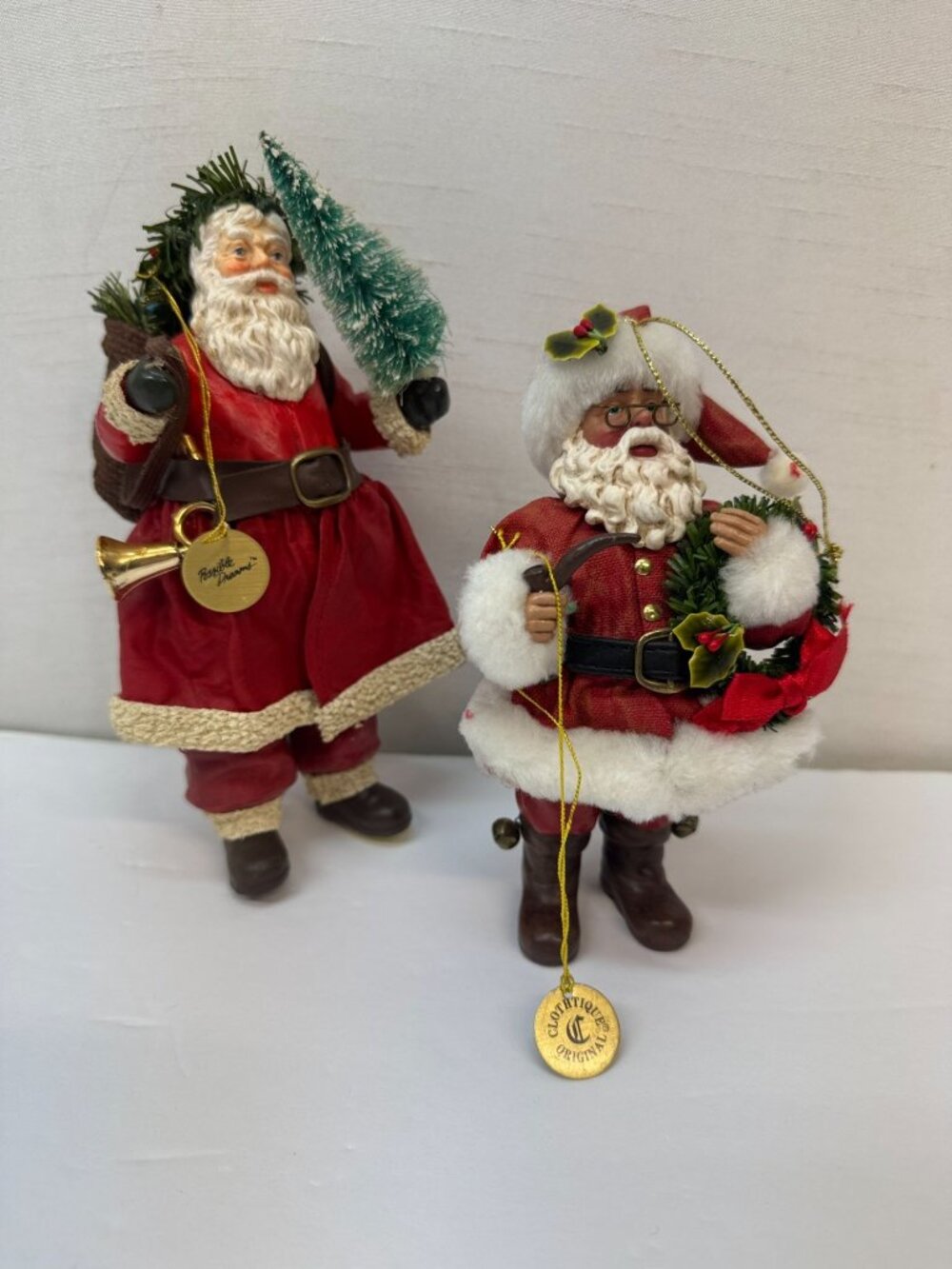2 Possible Dreams-Clothique--Vintage Santa-& Kris kringle-1990 & 2001